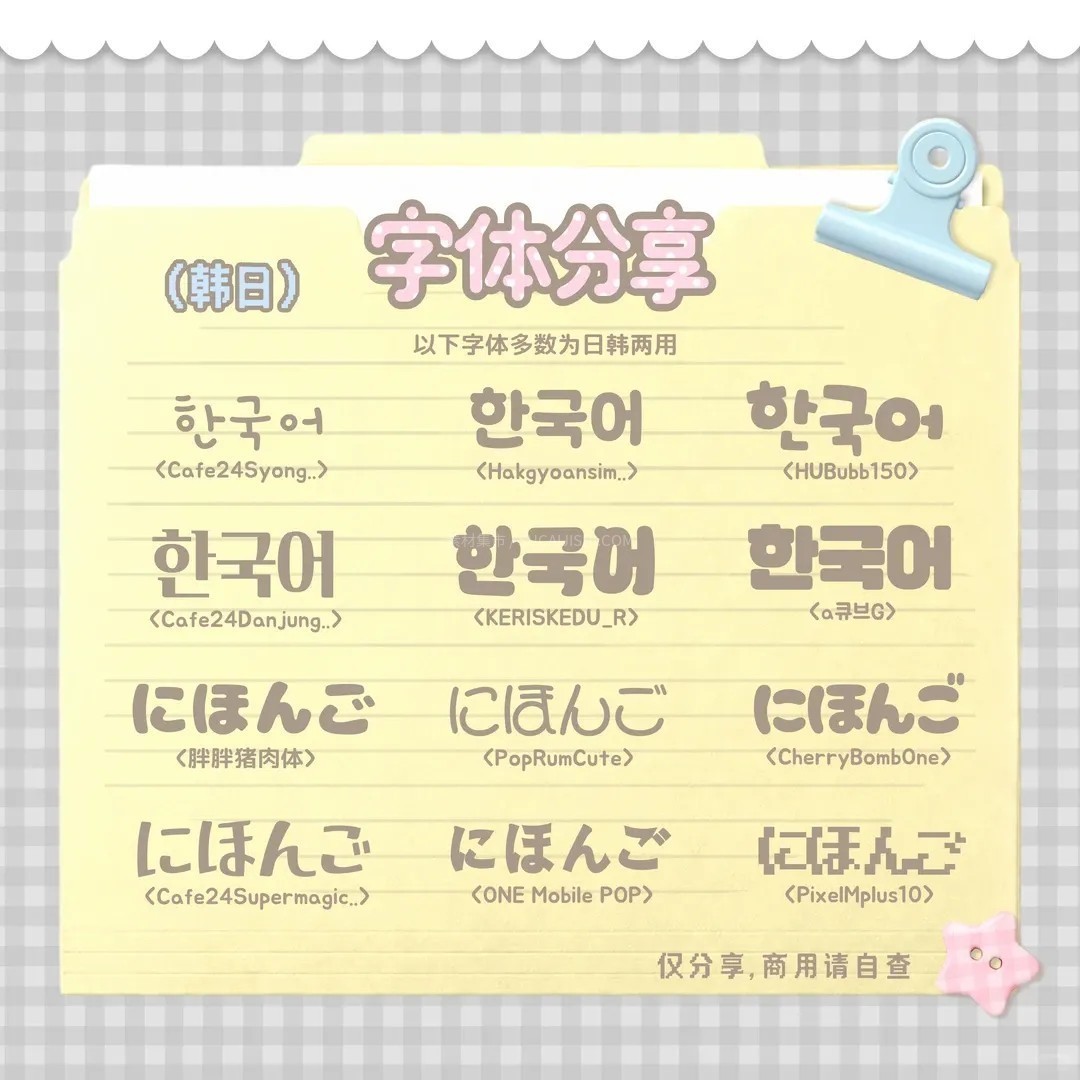 37款常用中英日韩多语言经典字体合集
